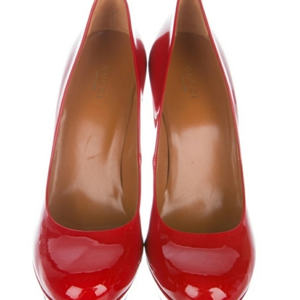 Gucci Red Patent Leather Pumps - Picture 6 of 8